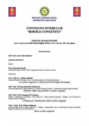 Copertina Programma Convegno ROSOLIA