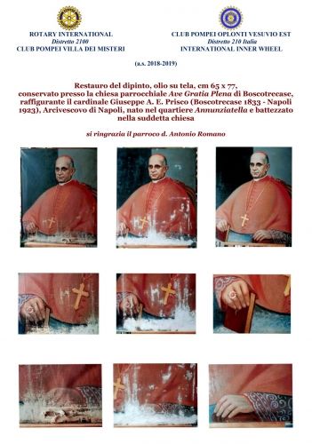 Poster restauro tela Cardinal Prisco