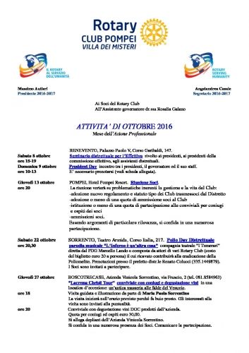 Programma ottobre 1